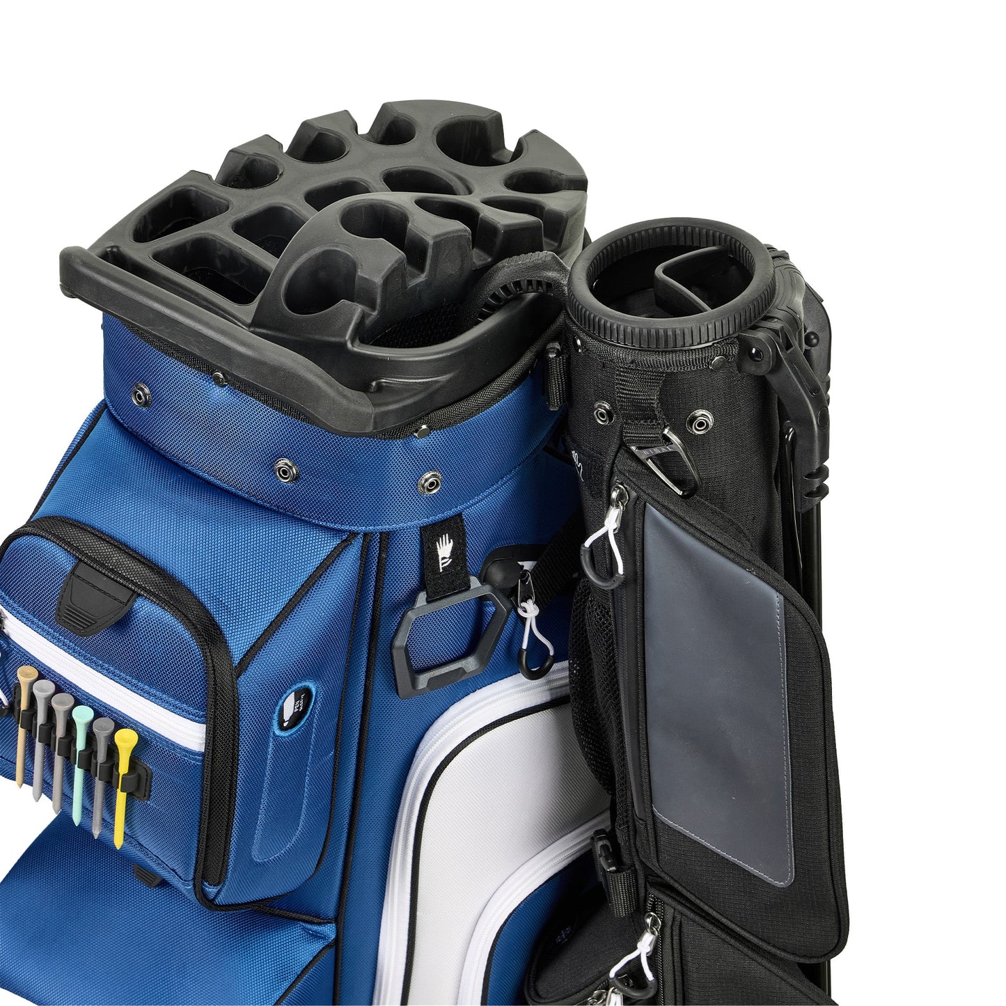 15-Way Full-Length Divider Golf Cart Bag-Blue White
