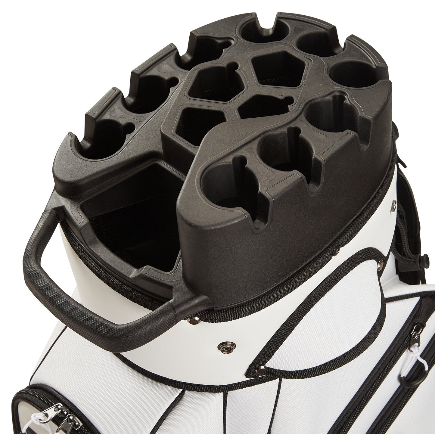 14-Way Golf Cart Bag Pro-Black White