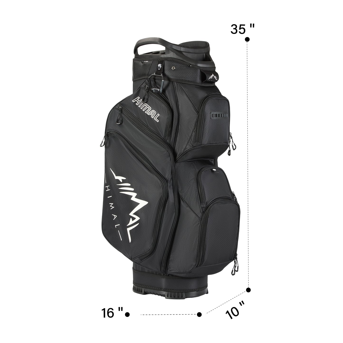 14-Way Full Length Premium Golf Cart Bag-Classic Black
