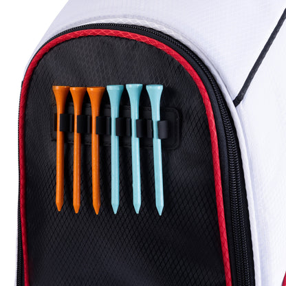 14-Way Golf Cart Bag with Organizer Divider-Black White