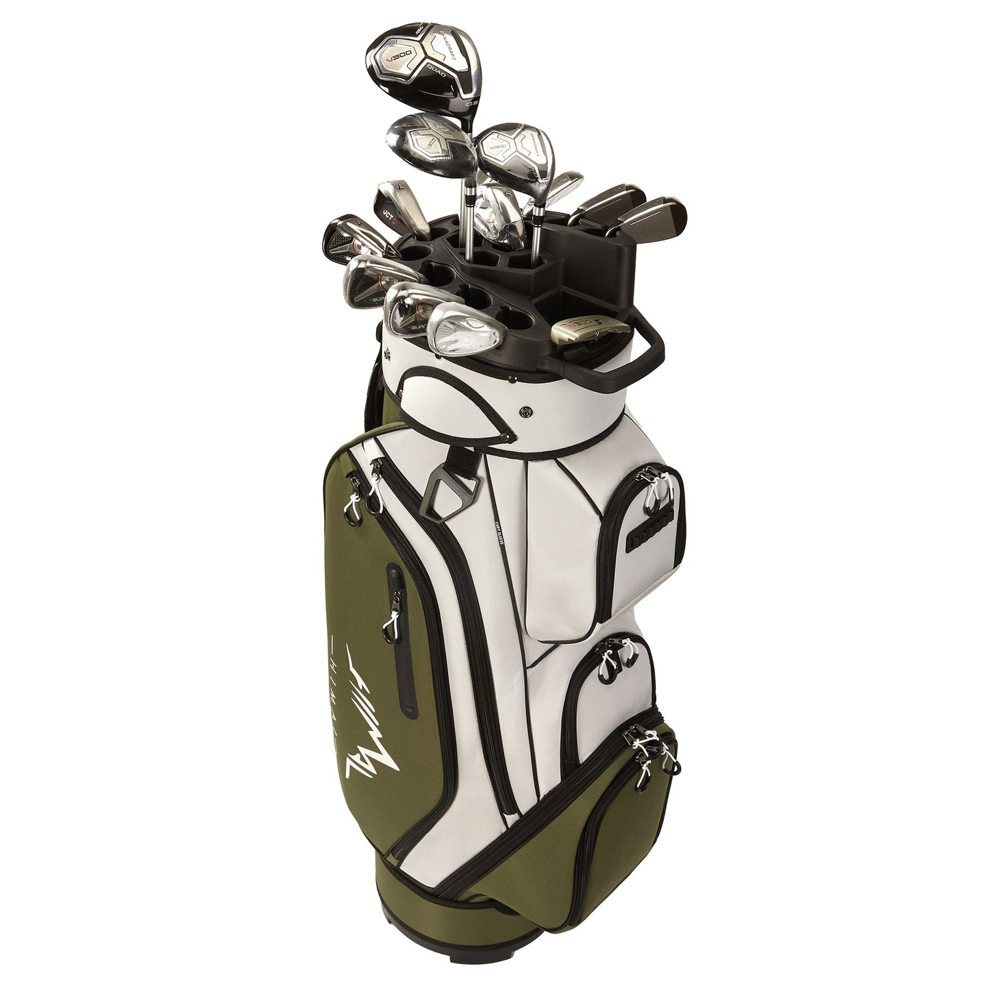 14-Way Golf Cart Bag Pro-Gray Green