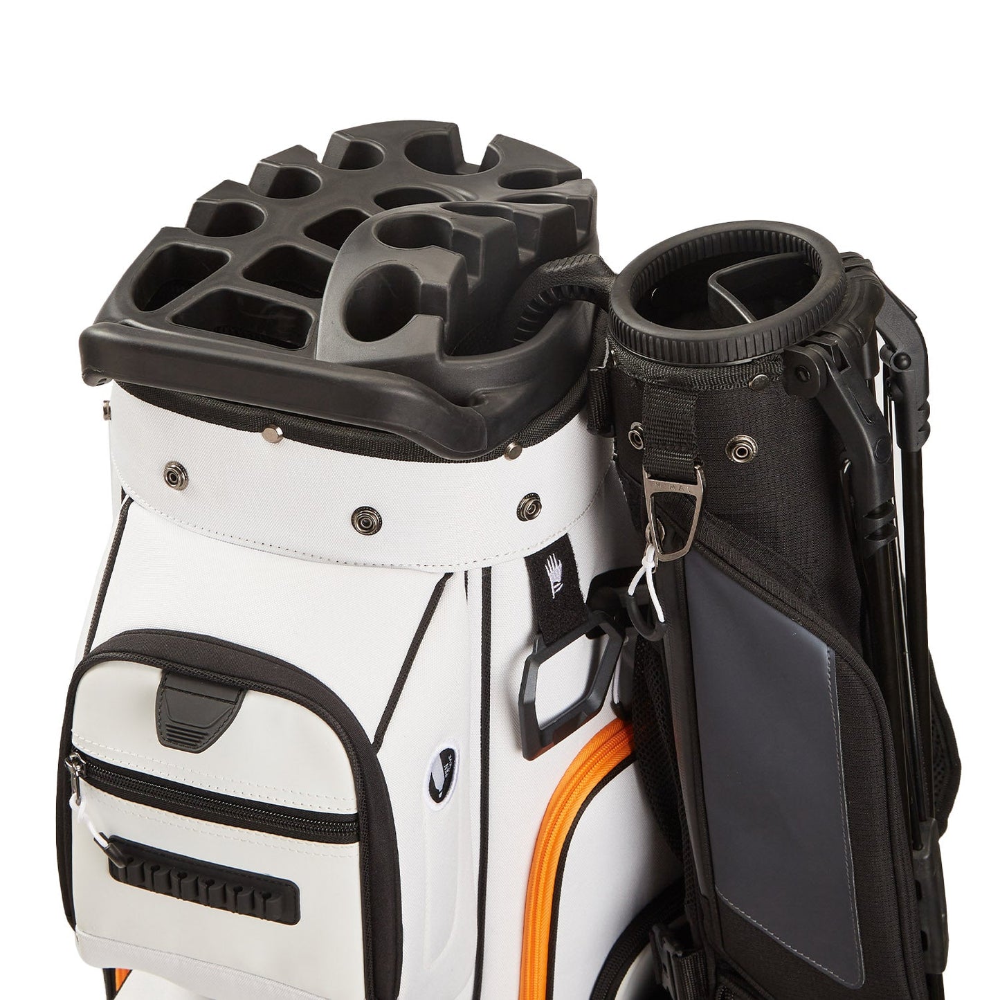 15-Way Full-Length Divider Golf Cart Bag-White Orange